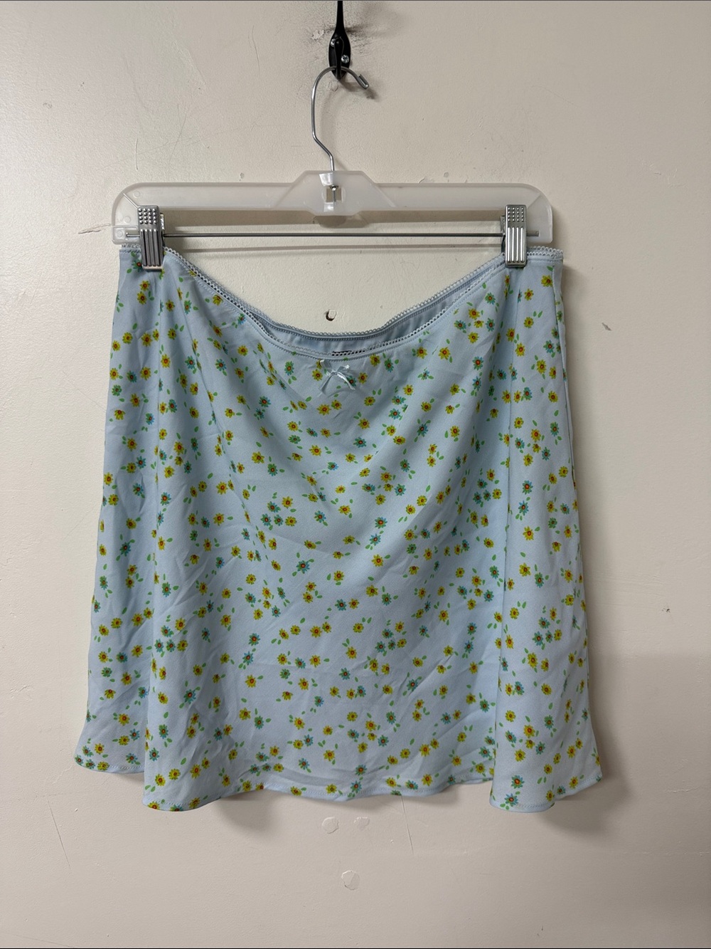 wild fable Light Blue Floral A-Line Mini Skirt